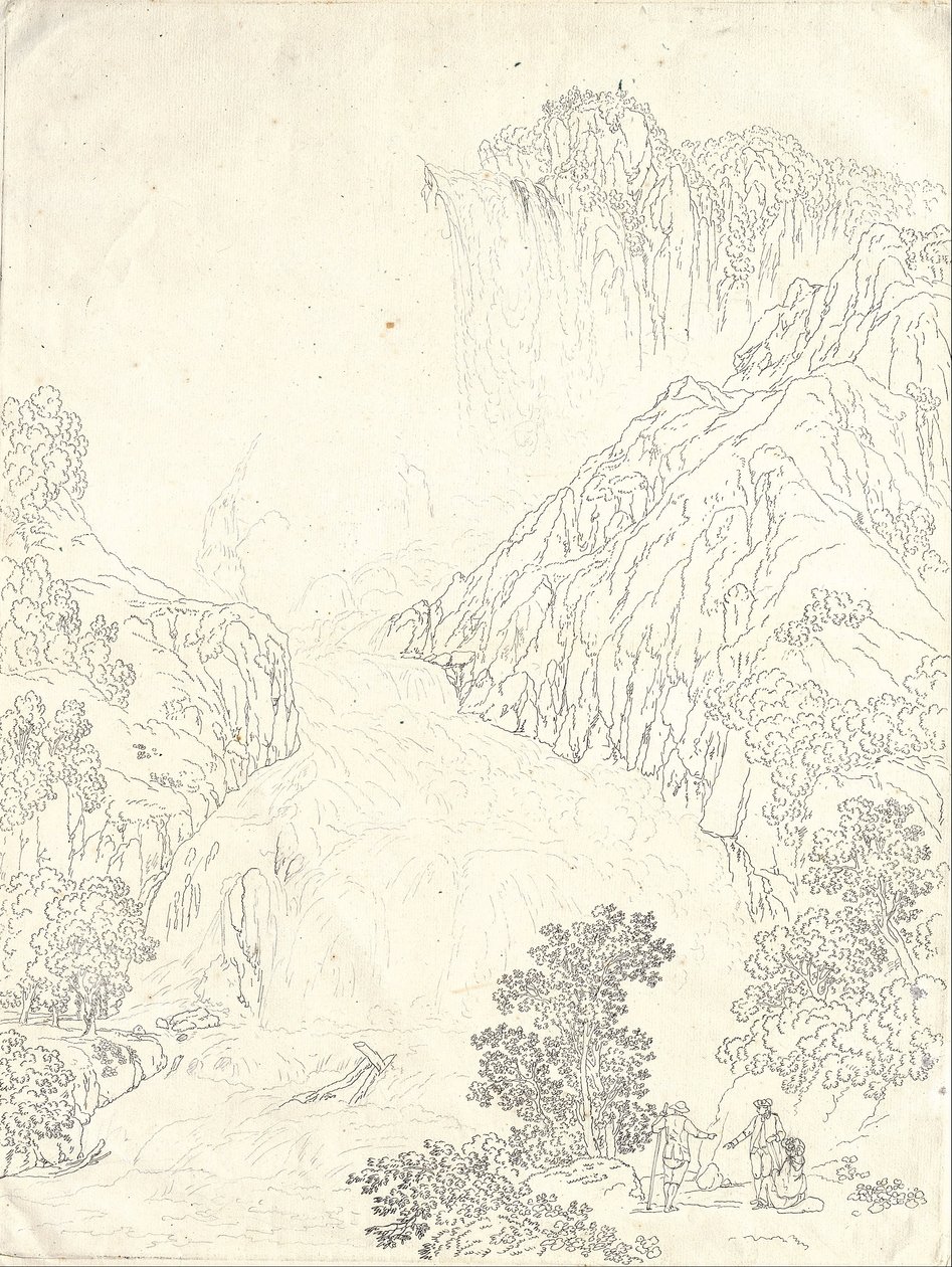 特尔尼的Cascata delle Marmore 作者 雅各布·菲利普·哈克特