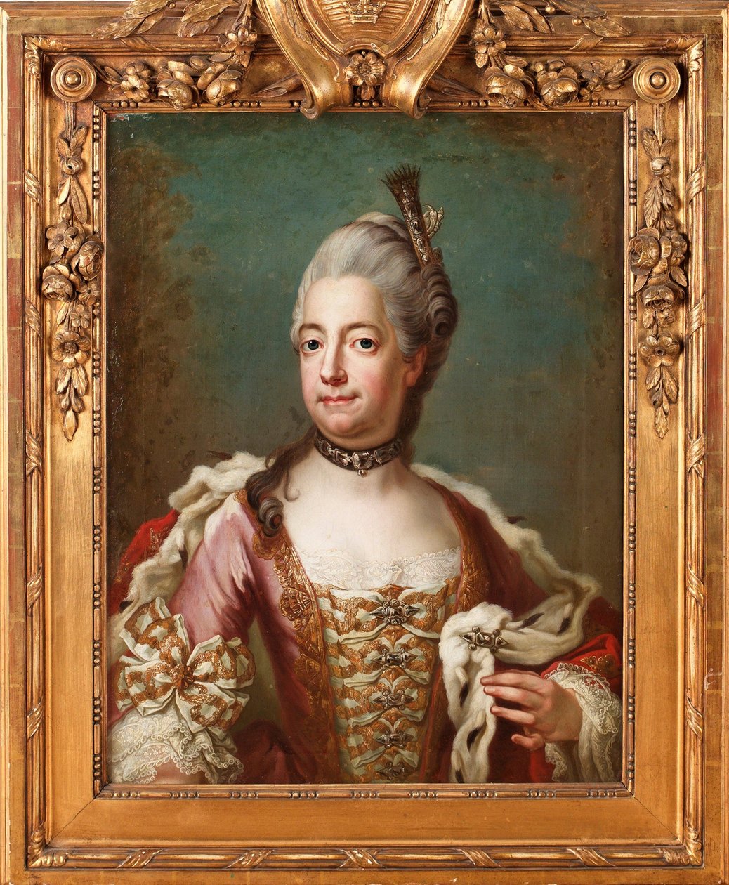 Louise Ulrique (Louise-Ulrique) de Prusse (1720-1782), reine de Suede - Peinture de Jakob Bjoerk (1726-1793), huile sur toile, 73x55 cm - Louisa Ulrika of Prussia, Oil on canvas by Jakob Bjoerk - Private Collection 作者 雅各布·比约克