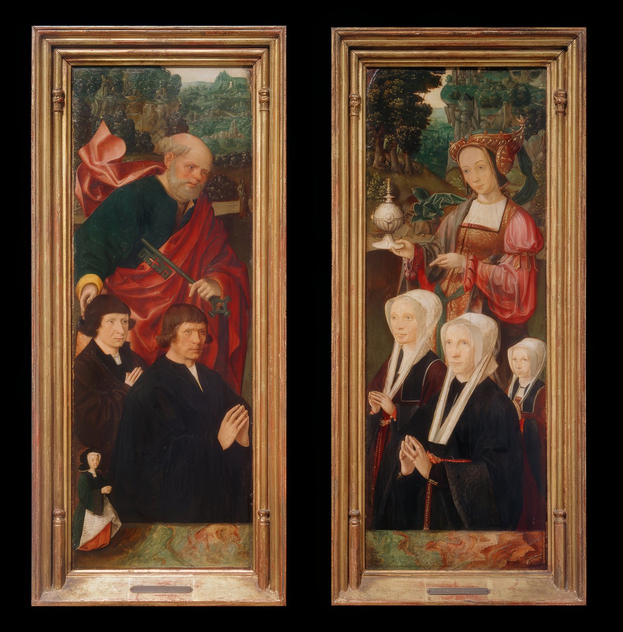 Stifterfiguren mit dem hl. Petrus mit Schlüssel 作者 雅各布·科内利斯