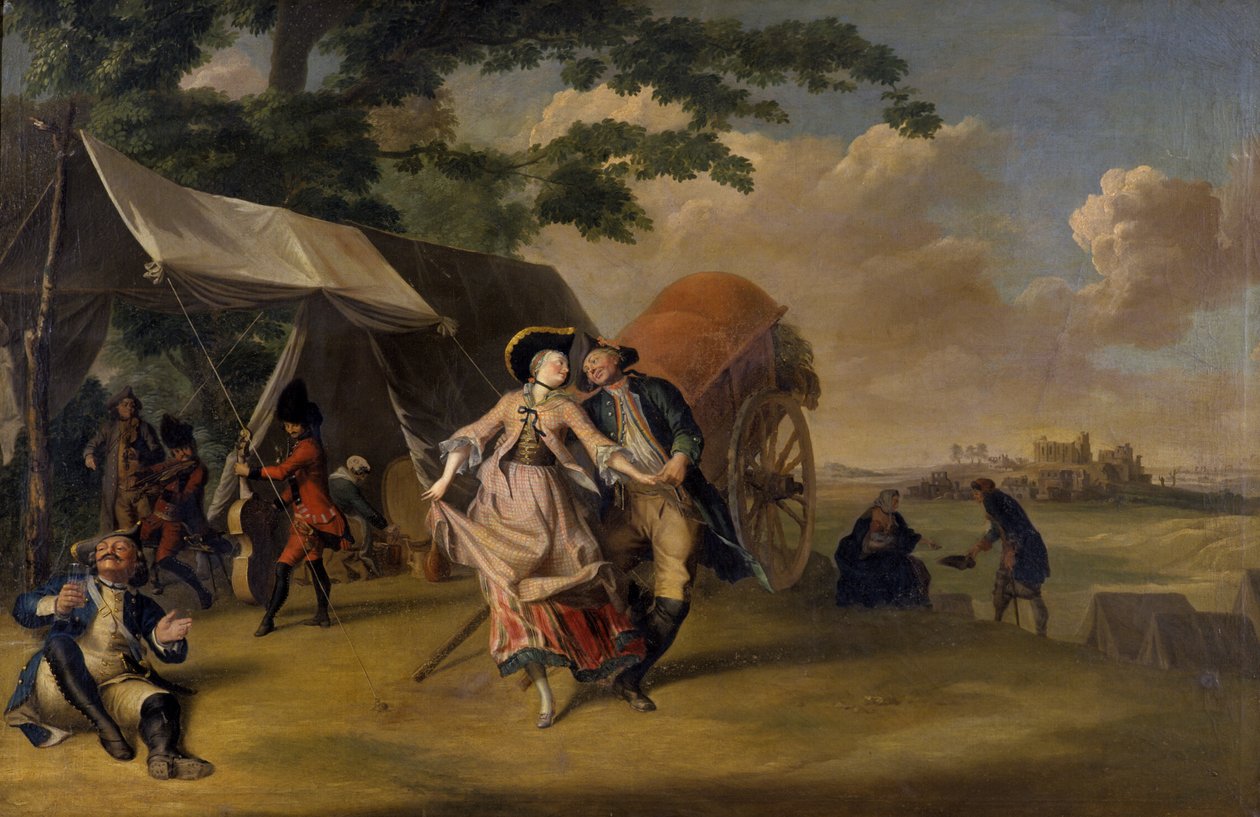 1765年在营地中跳舞 作者 雅各布·米歇尔（Jakob Michel）