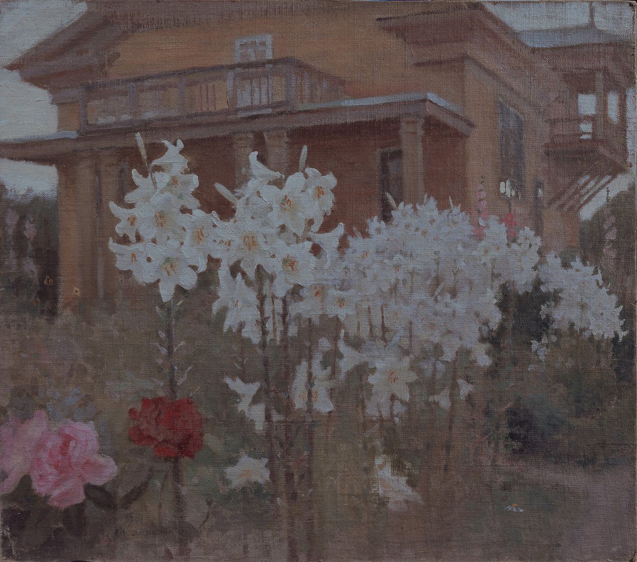 百合花的夜晚，1901年 作者 雅科夫·雅科夫列维奇·卡利尼琴科