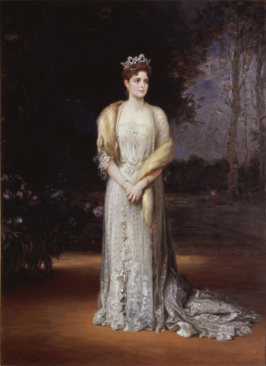 俄国皇后亚历山德拉·费奥多罗夫娜（Alexandra Fyodorovna）肖像，1872-1918年，沙皇尼古拉斯二世的妻子，1914 作者 雅科夫·雅科夫列维奇·韦伯
