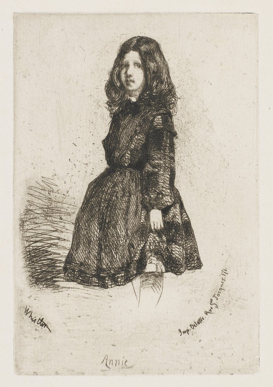 安妮，c.1857-58（纸上蚀刻） 作者 詹姆斯·阿博特·麦克尼尔·惠斯勒