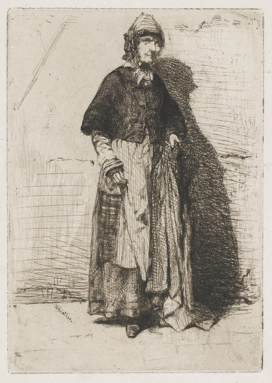 La Mere Gerard，1858年（纸上蚀刻） 作者 詹姆斯·阿博特·麦克尼尔·惠斯勒