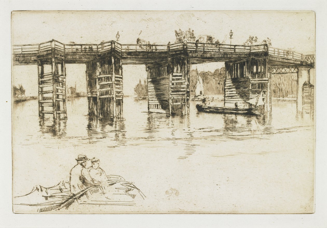 老普特尼桥，1879年 作者 詹姆斯·阿博特·麦克尼尔·惠斯勒
