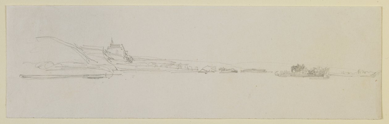 Pfalz，1858年（铅笔在白纸上） 作者 詹姆斯·阿博特·麦克尼尔·惠斯勒