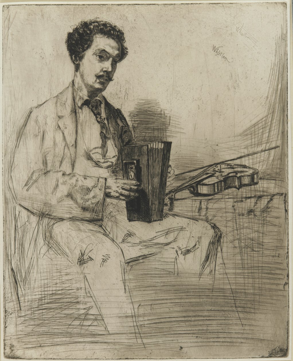Ross Winans，c.1861（纸上蚀刻） 作者 詹姆斯·阿博特·麦克尼尔·惠斯勒