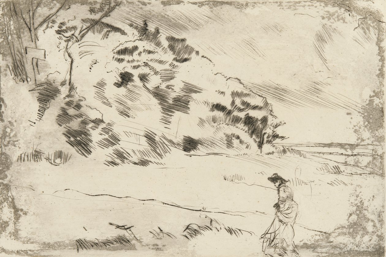 Speke Shore，c.1875（纸上干点） 作者 詹姆斯·阿博特·麦克尼尔·惠斯勒