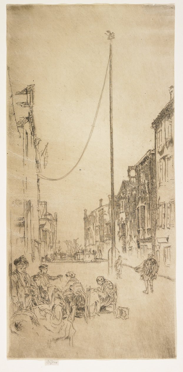 桅杆，1879-1880 作者 詹姆斯·阿博特·麦克尼尔·惠斯勒
