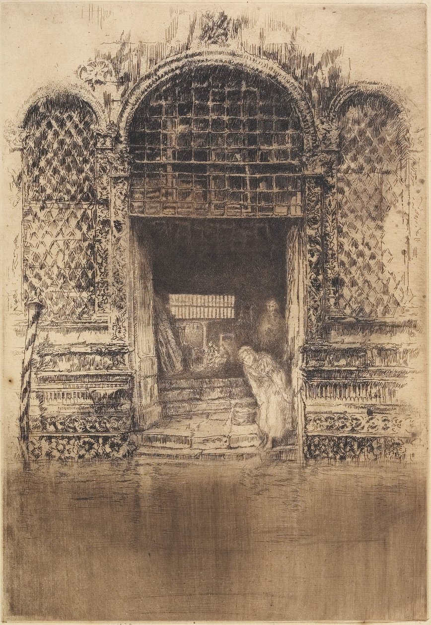 1879  -  1880年第一次威尼斯集的老门口 作者 詹姆斯·阿博特·麦克尼尔·惠斯勒