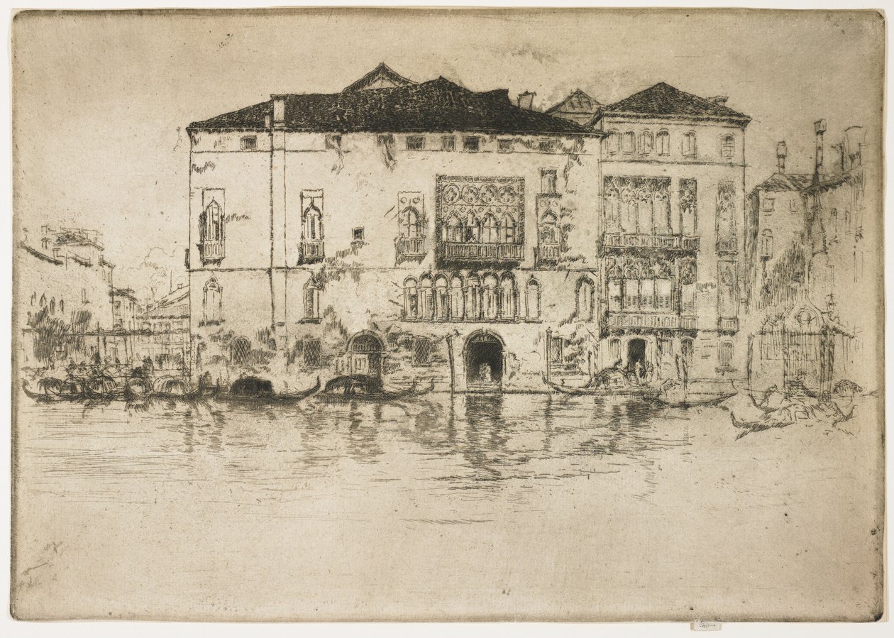 1879  -  1880年第一威尼斯宫殿的宫殿 作者 詹姆斯·阿博特·麦克尼尔·惠斯勒