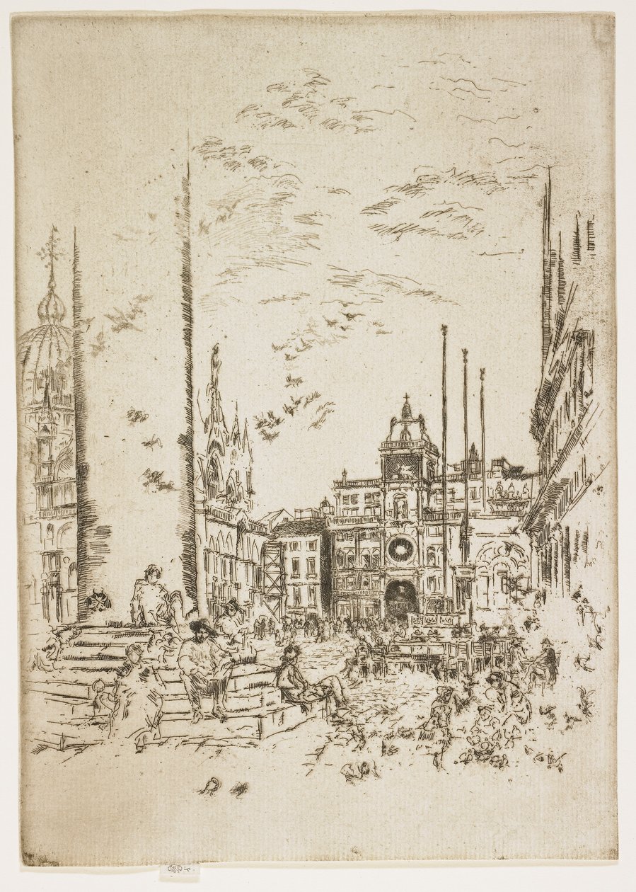 Piazetta，第二次威尼斯集合或二十六次蚀刻，1879-1880 作者 詹姆斯·阿博特·麦克尼尔·惠斯勒