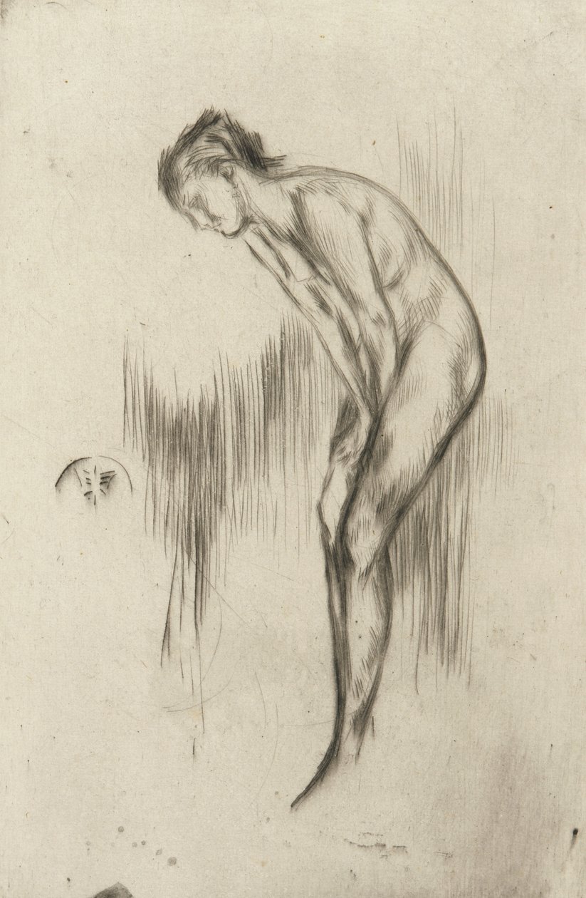 Tillie，模特，1873年（纸上干点） 作者 詹姆斯·阿博特·麦克尼尔·惠斯勒