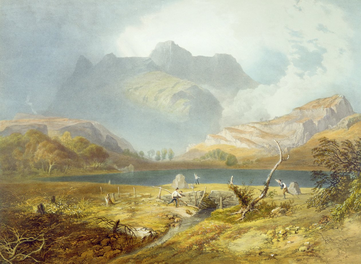 Langdale Pikes，来自&39;英国湖区&39;，1853年（详见90425） 作者 詹姆斯·贝克·派恩