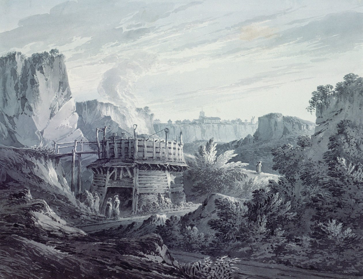 与石灰采石场的风景 作者 詹姆斯·伯恩