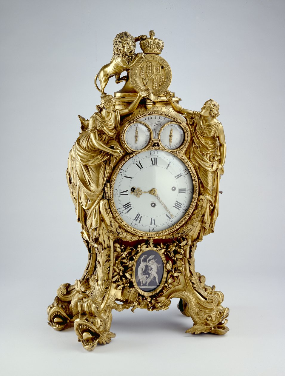 时钟，1775  -  1800青铜，火镀金，ormolu 作者 詹姆斯·考克斯