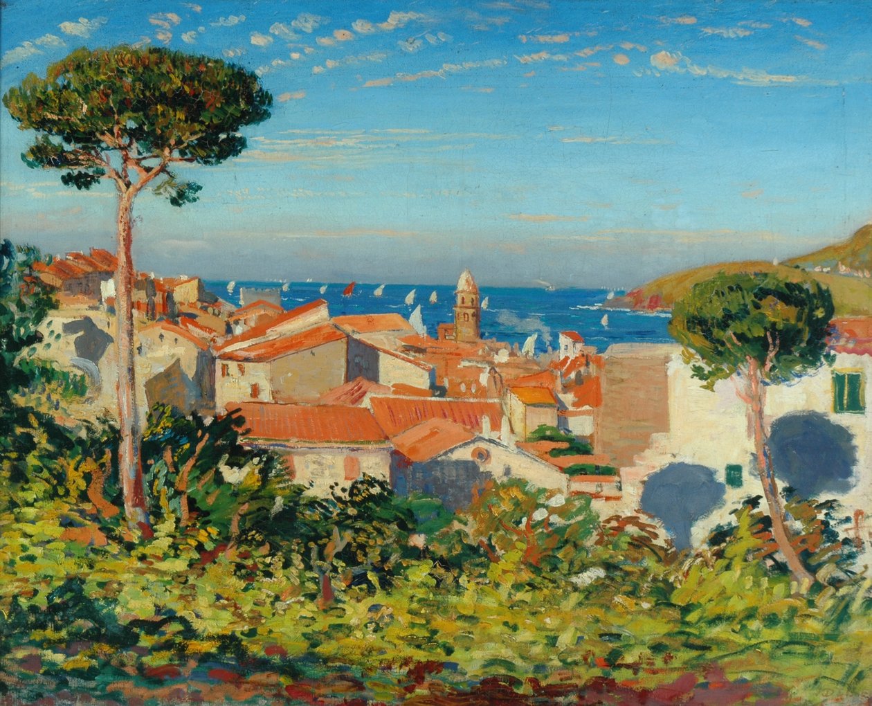 科利尤尔镇，c.1908 作者 詹姆斯·迪克森·英尼斯