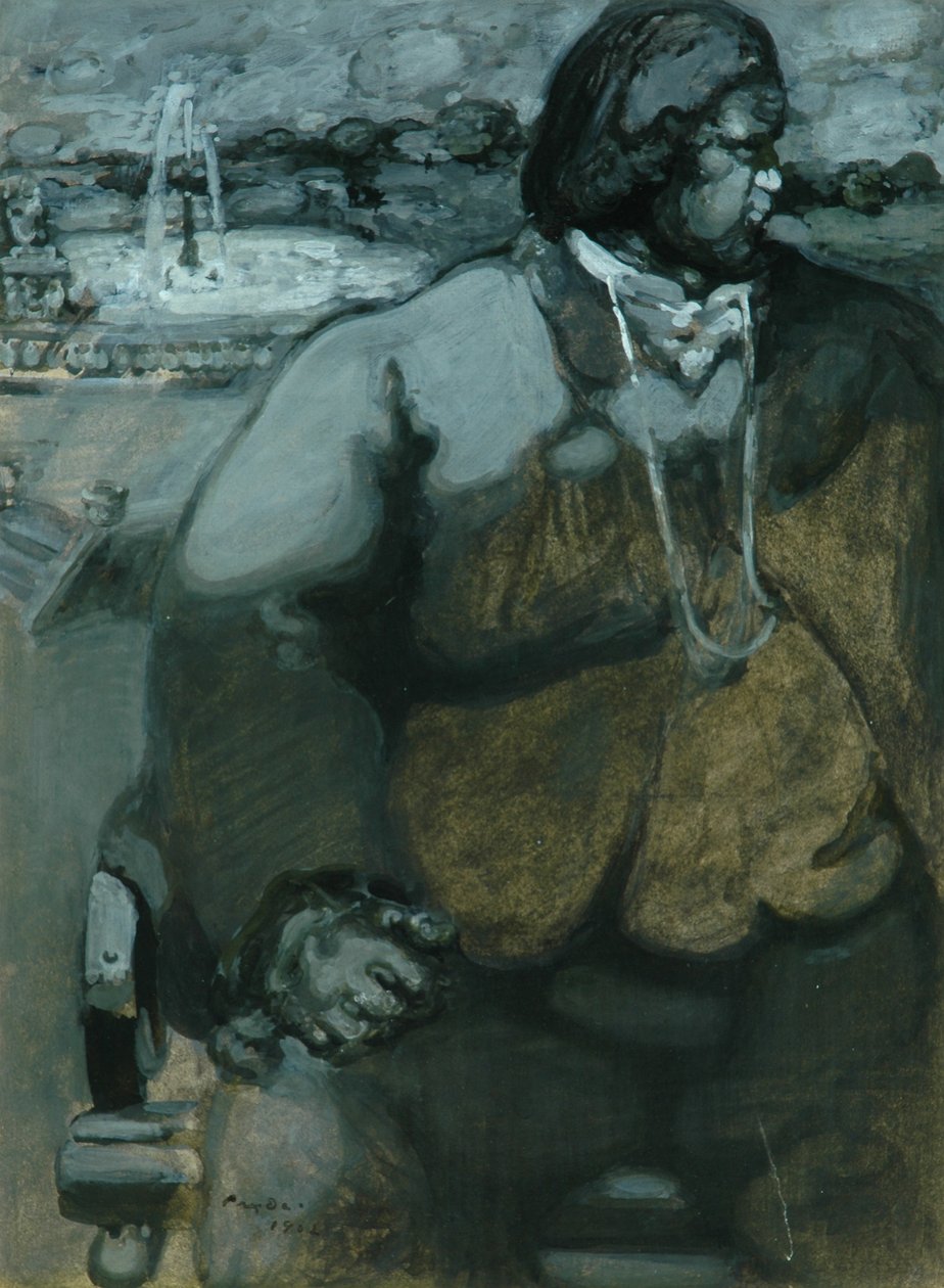 约翰·普莱斯，1902年（纸上的grisaille） 作者 詹姆斯·费里尔·普莱德
