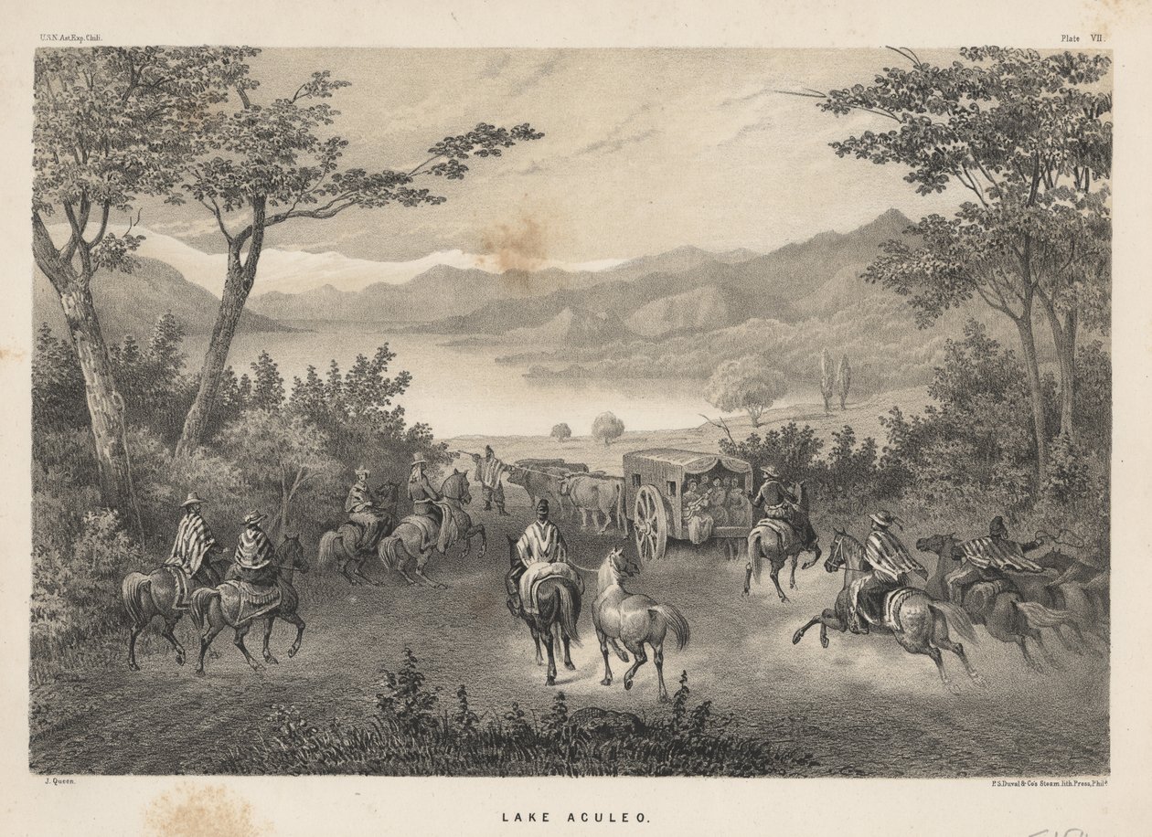 湖Acúleo，1855年 作者 詹姆斯·富勒·皇后