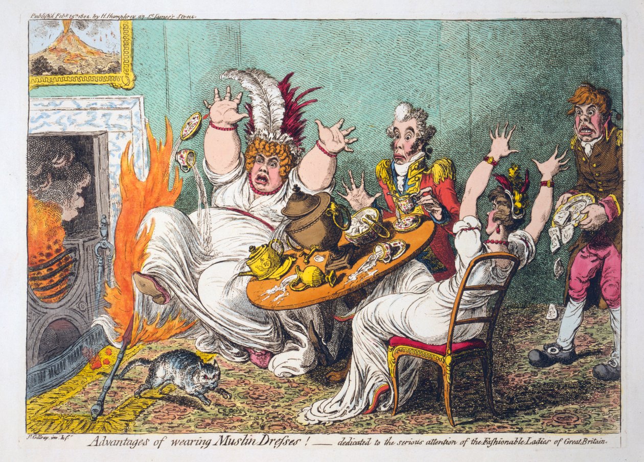 穿穆斯林连衣裙的好处！致力于英国时尚女士酒吧的认真关注。 1802（手工雕刻） 作者 詹姆斯·吉里