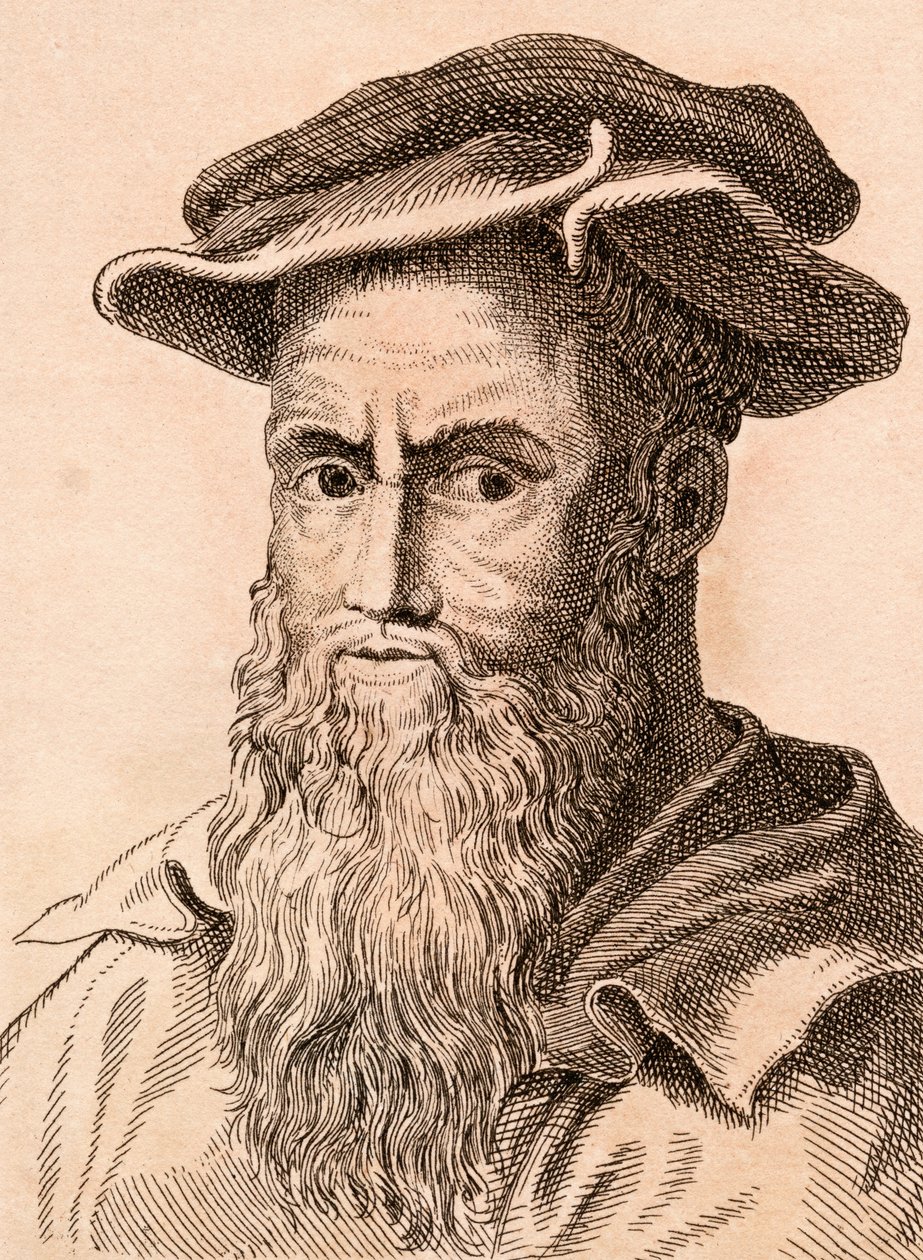 Baccio Bandinelli，来自“真实原创的着名画家肖像”，1817年出版，伦敦 作者 詹姆斯·吉尔丁