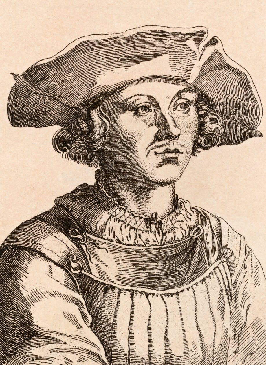 伯纳德·范·奥利（Bernard van Orley），插图来自&39;真实原创的着名画家肖像&39;，于1817年出版，伦敦 作者 詹姆斯·吉尔丁