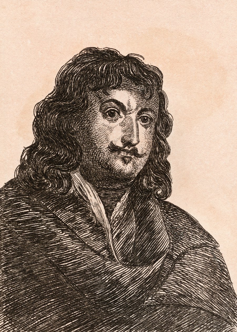 David Ryckaert III，来自“真实原创的着名画家肖像”的插图，于1817年出版，伦敦 作者 詹姆斯·吉尔丁