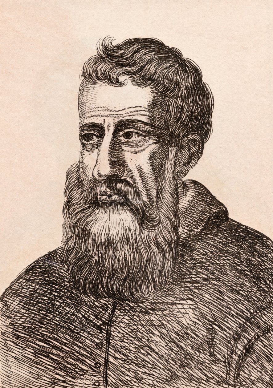 Jacopo Tintoretto，来自真实原创的&39;75肖像着名画家肖像&39;，于1817年在伦敦出版 作者 詹姆斯·吉尔丁