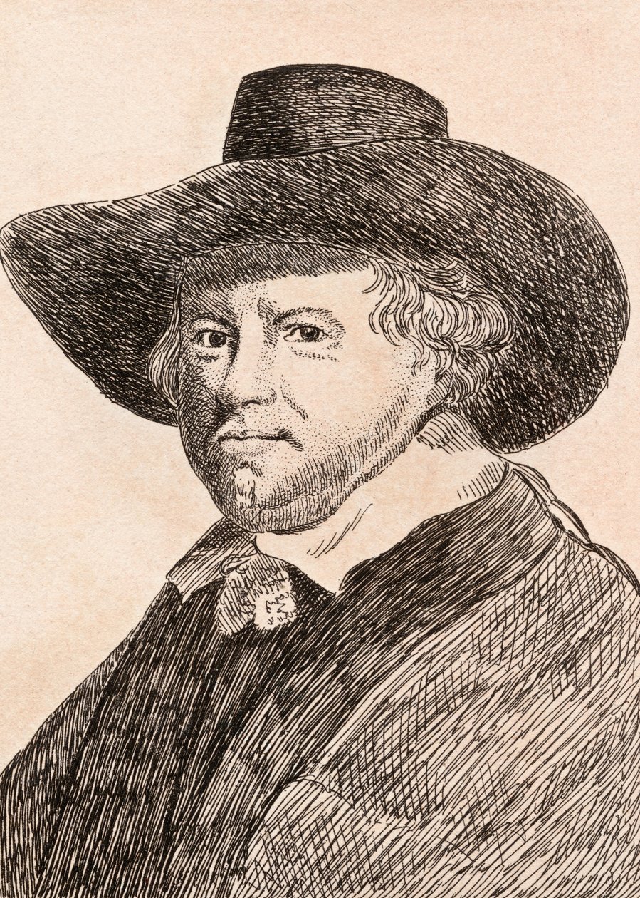 Jan van Goyen，来自“真实原创的着名画家肖像”的插图，于1817年在伦敦出版 作者 詹姆斯·吉尔丁