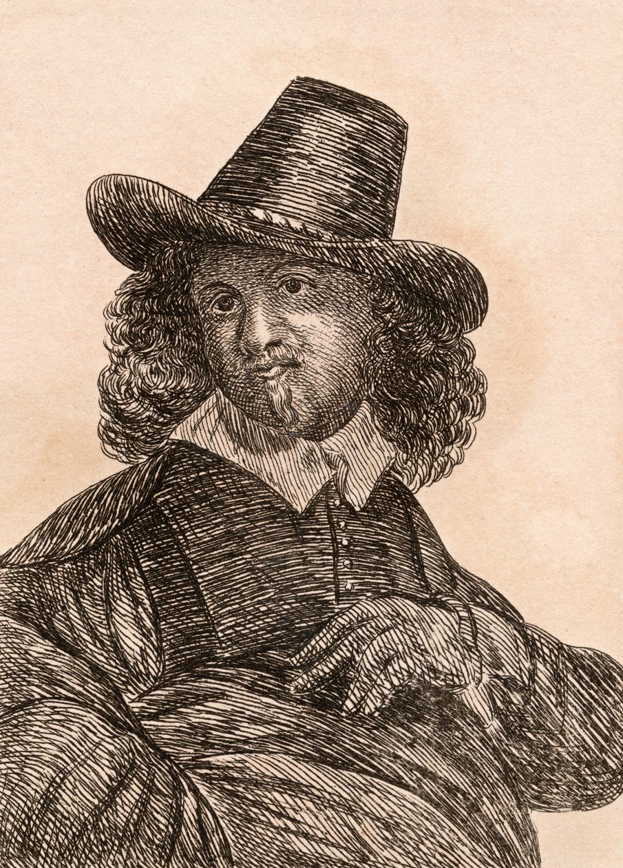 伦纳德·布拉默（Leonard Bramer），来自“真实原创的着名画家肖像画像”，1817年在伦敦出版 作者 詹姆斯·吉尔丁
