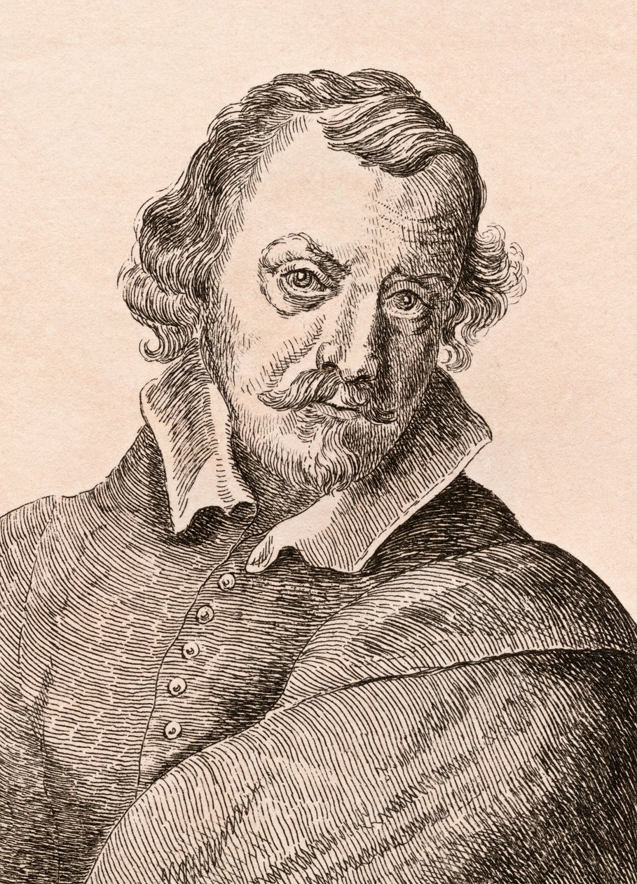 Pietro da Cortona，来自“真实原创的着名画家肖像”的插图，于1817年在伦敦出版 作者 詹姆斯·吉尔丁