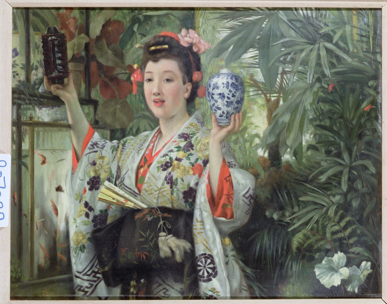 日本花瓶，1870年 作者 詹姆斯·雅克·约瑟夫·天梭