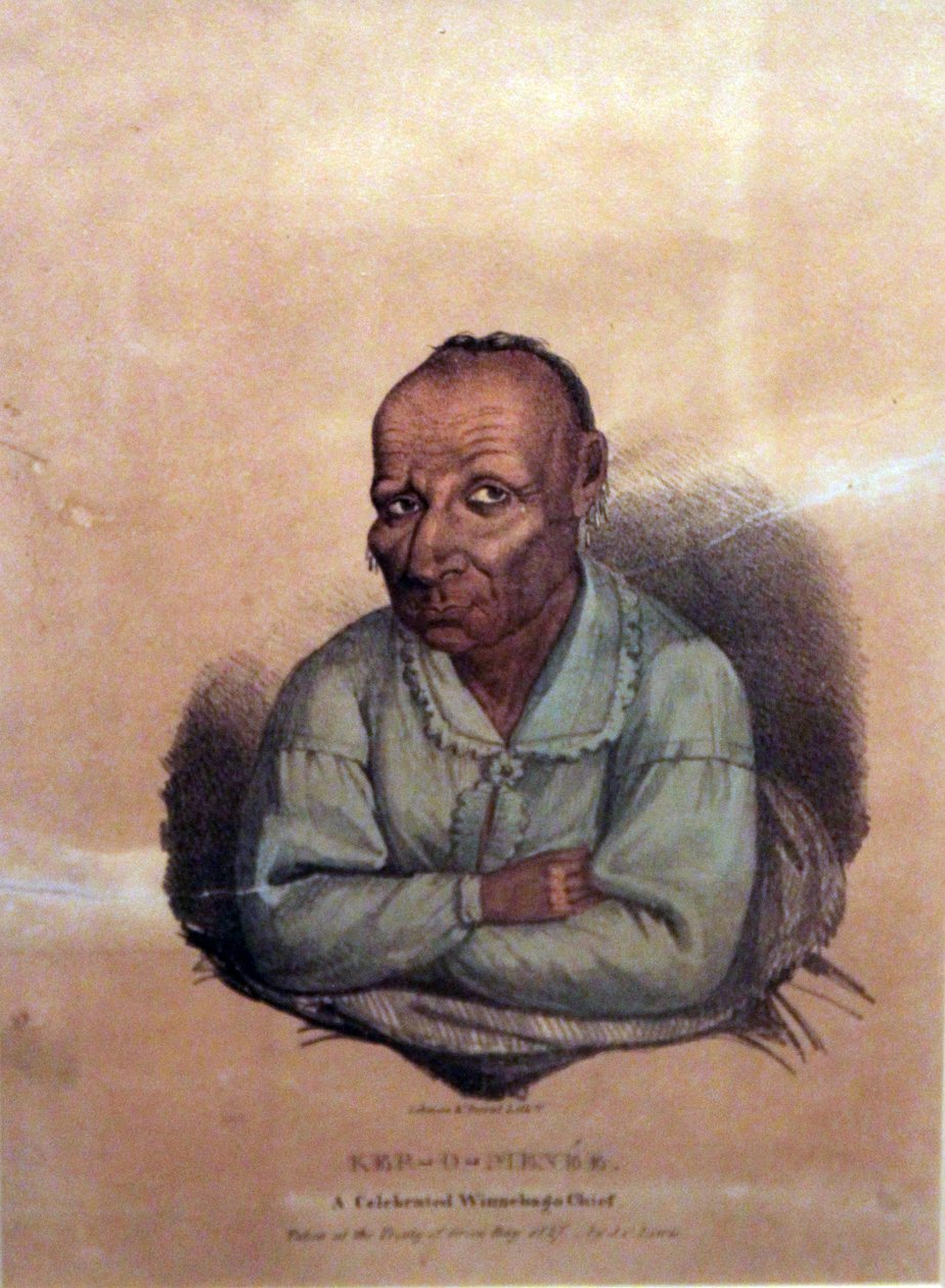 Ker-o-menée，1827年着名的温尼贝戈酋长 作者 詹姆斯·奥托·刘易斯