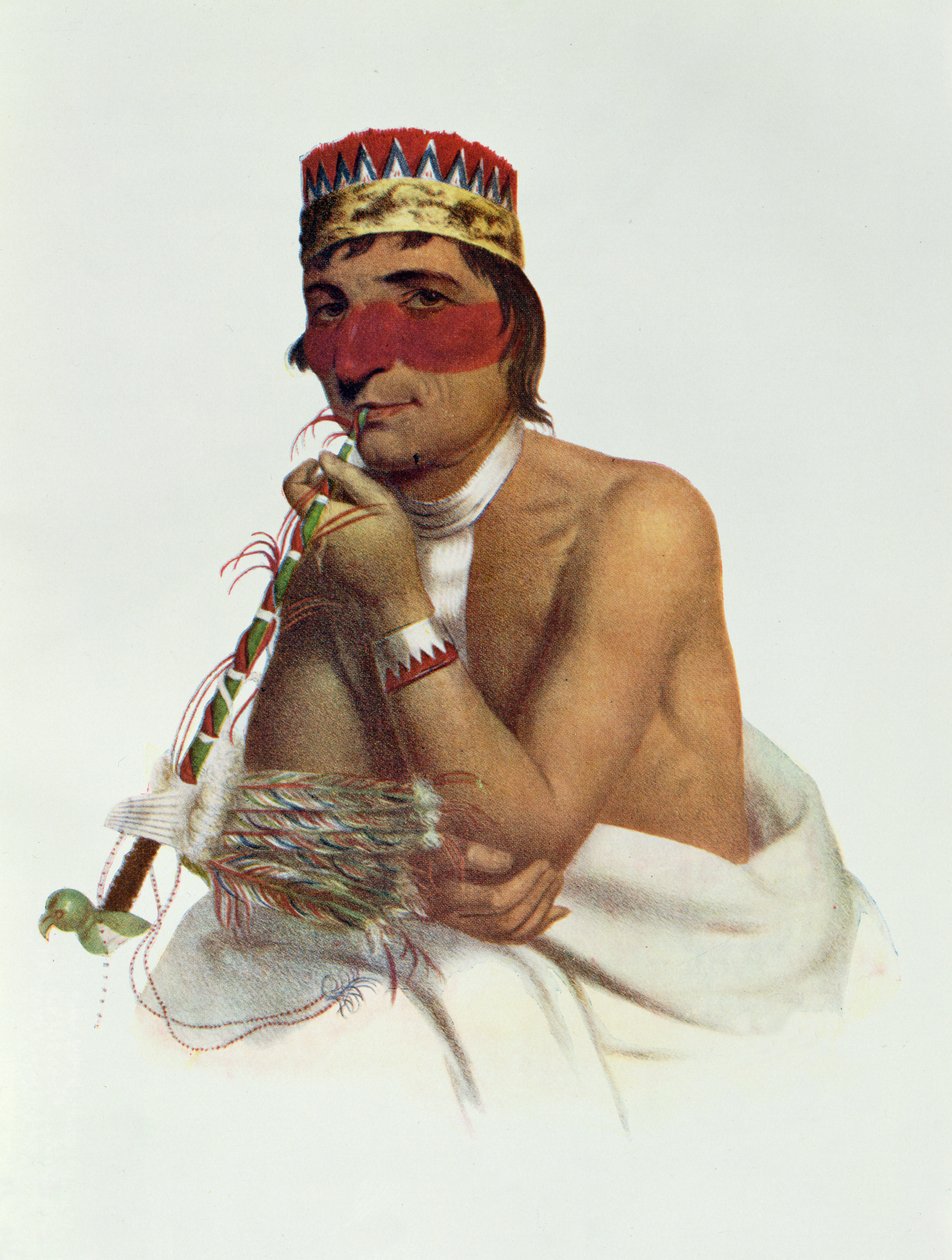 Wa-Em-Boesh-Kaa，来自桑迪湖的Chippeway酋长，1826年，来自&39;北美印第安部落，第1卷&39;，来自Thomas L. McKenney和James Hall，酒吧。约翰格兰特 作者 詹姆斯·奥托·刘易斯
