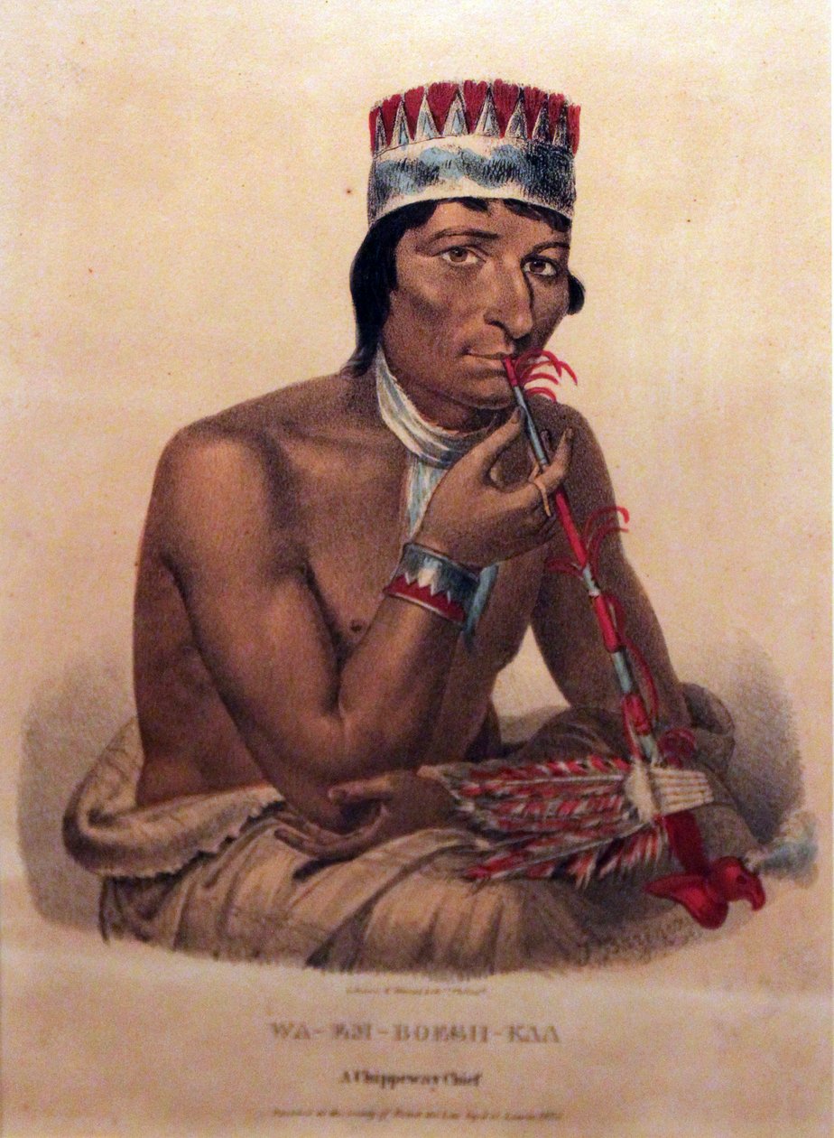 Wapemboeshkaa，Chippeway Chief，1825 作者 詹姆斯·奥托·刘易斯