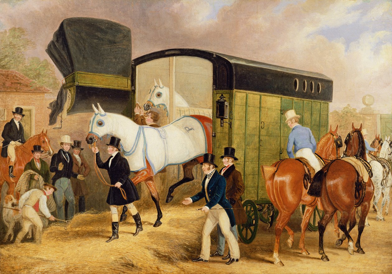 The Derby Pets：The Arrival，1842 作者 詹姆斯·波拉德