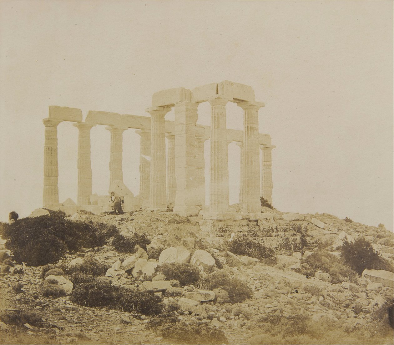 波塞冬神庙的看法在东北的Sounion 作者 詹姆斯·罗伯逊