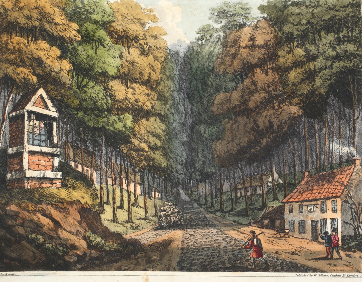 进入Foret de Soigne，从布鲁塞尔出发的两条公路相遇 作者 詹姆斯·劳斯