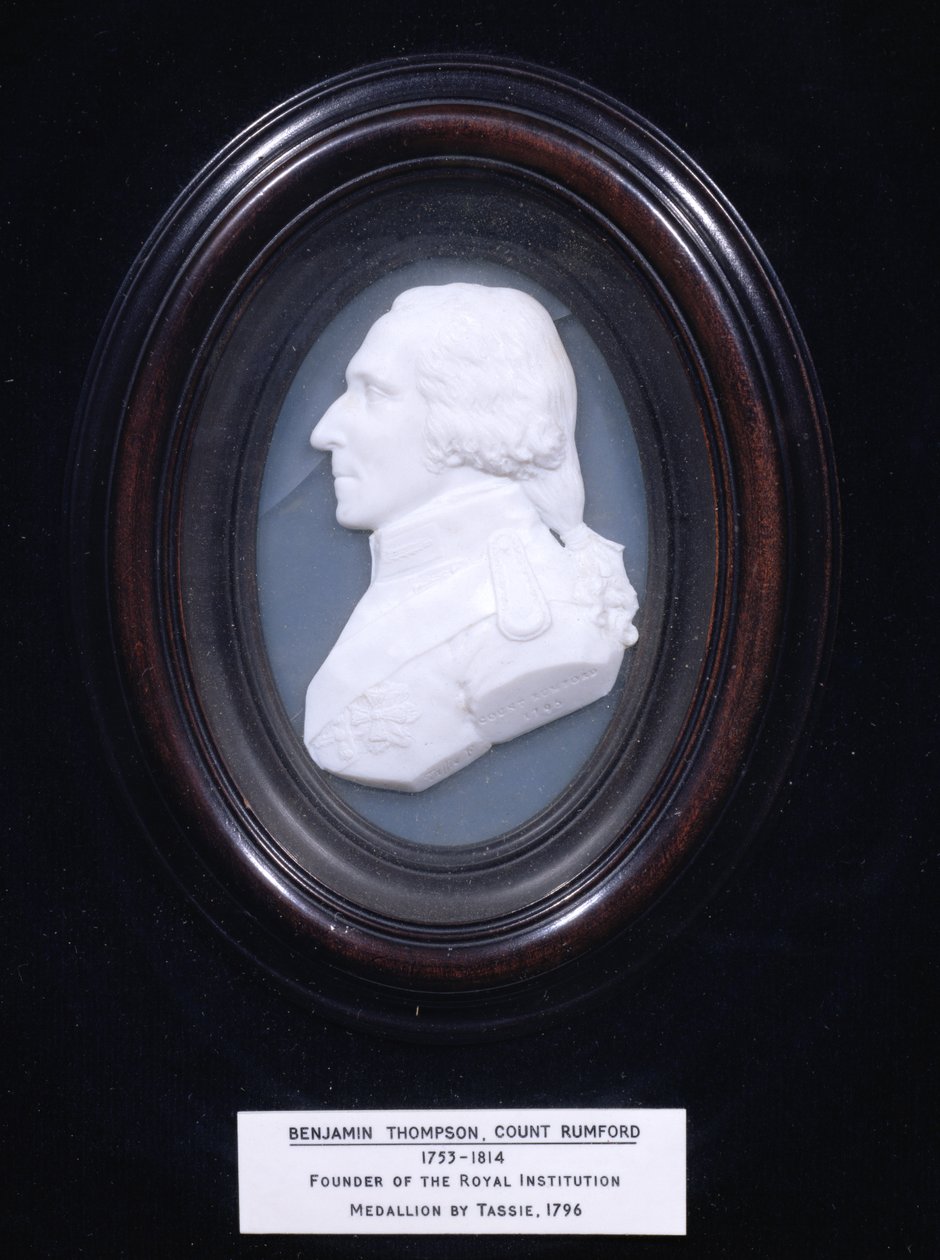 大奖章描绘了本杰明汤普森，拉姆福德伯爵（1753-1814），1796年 作者 詹姆斯·塔西