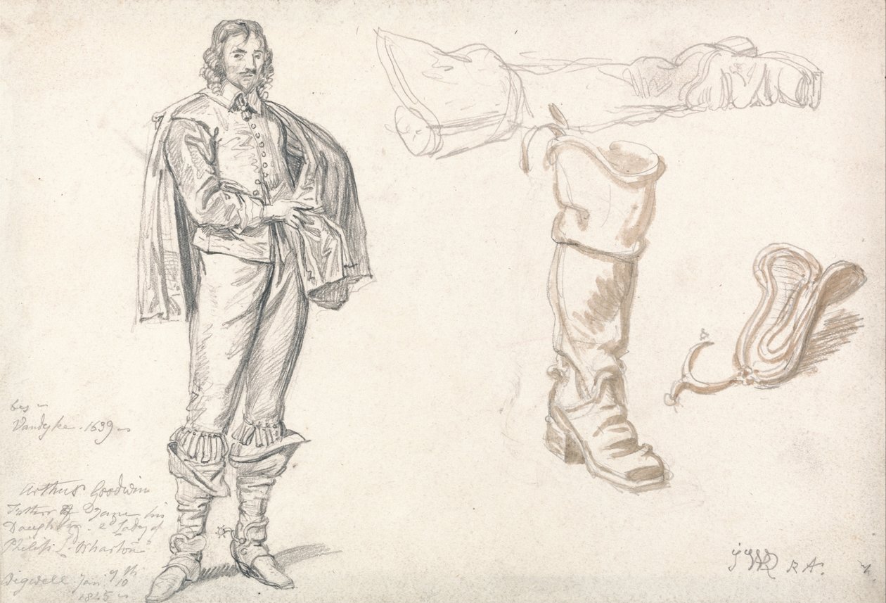在Anthony van Dycks亚瑟古德温肖像之后的研究 作者 詹姆斯·沃德