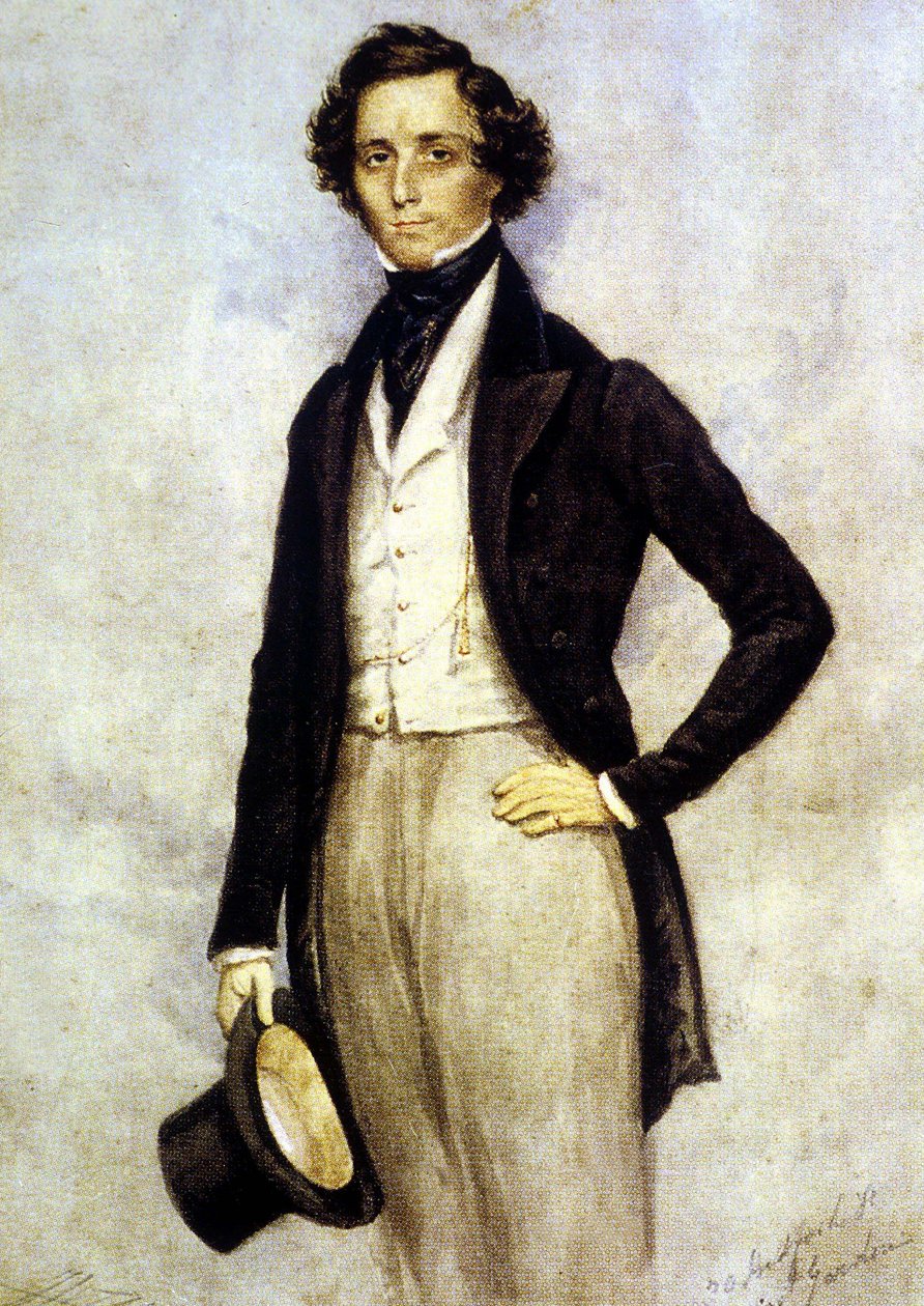 Felix Mendelssohn Bartholdy彩色光刻 作者 詹姆斯·沃伦·柴尔德（James Warren Childe）