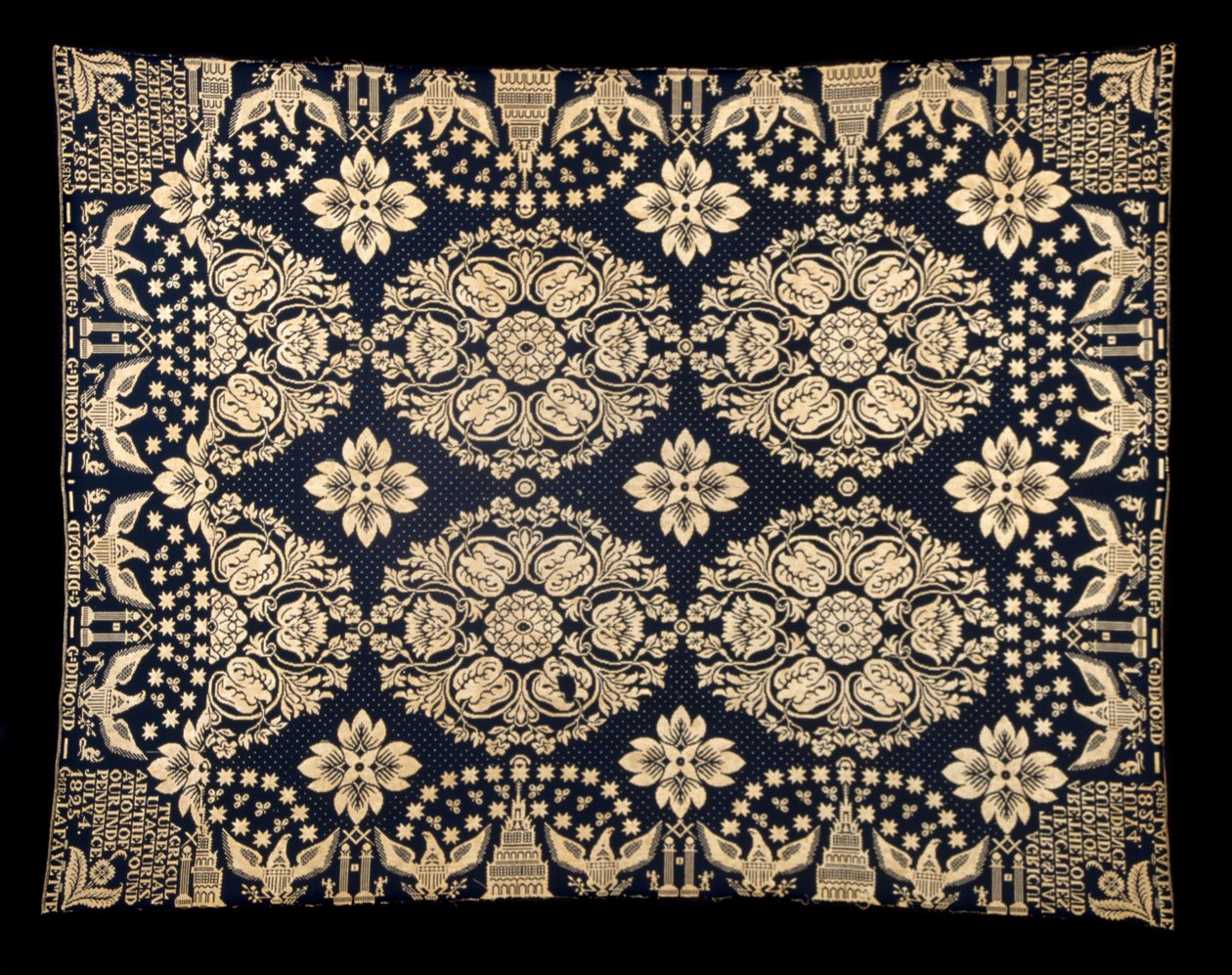 农业和制造商双布套毯，约1821-1828年（羊毛和棉）。 作者 詹姆斯 (attr.to) 亚历山大