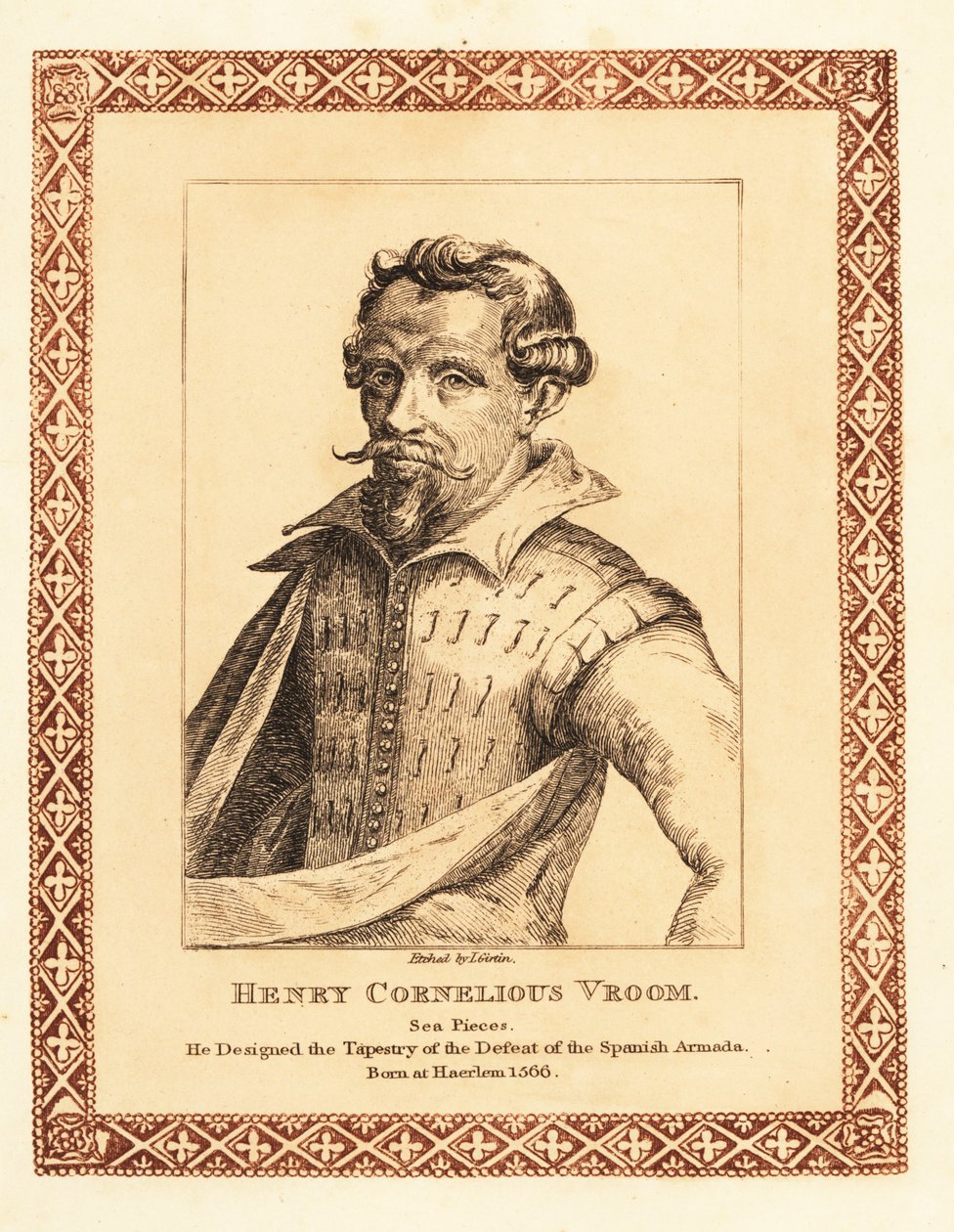Hendrik Cornelisz Vroom，荷兰黄金时代海洋画家。1817 年（蚀刻） 作者 詹姆斯（约 1780 年，1820 年后）吉尔廷