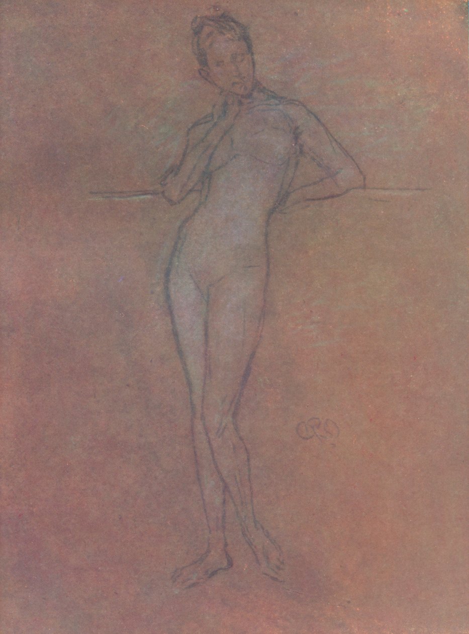 裸体研究（c1872），1904年 作者 詹姆斯·阿博特·麦克尼尔·惠斯勒