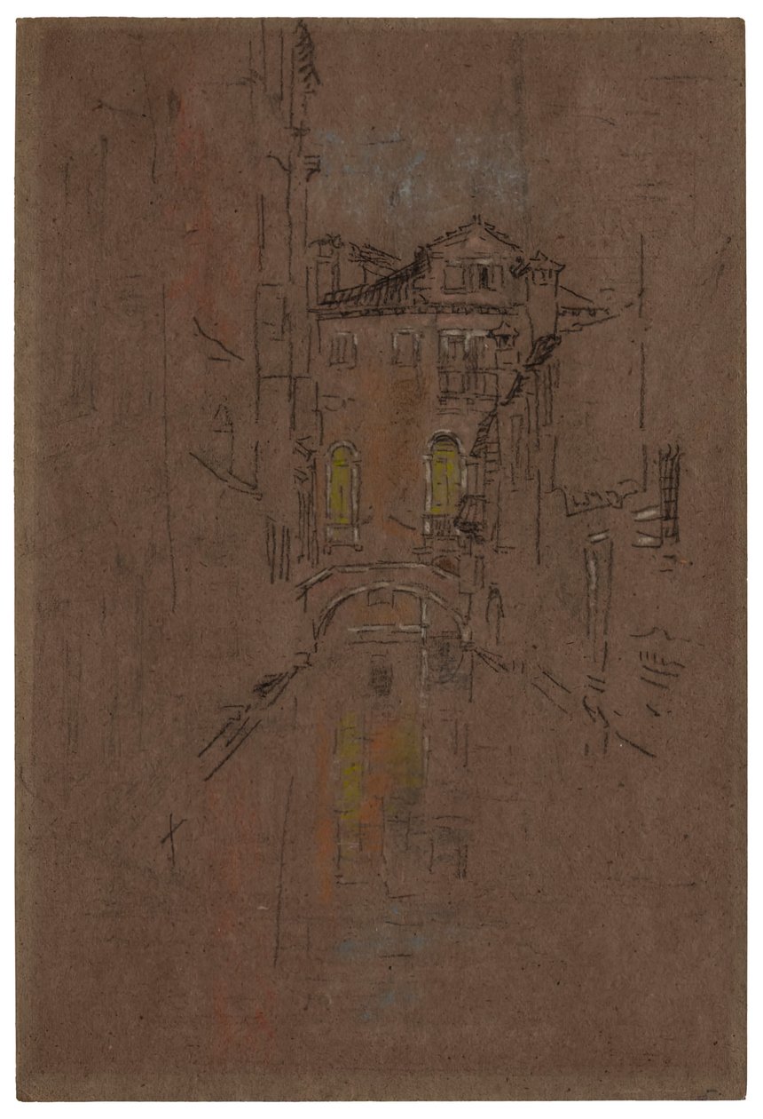 威尼斯运河，1879-1880。 作者 詹姆斯·阿博特·麦克尼尔·惠斯勒