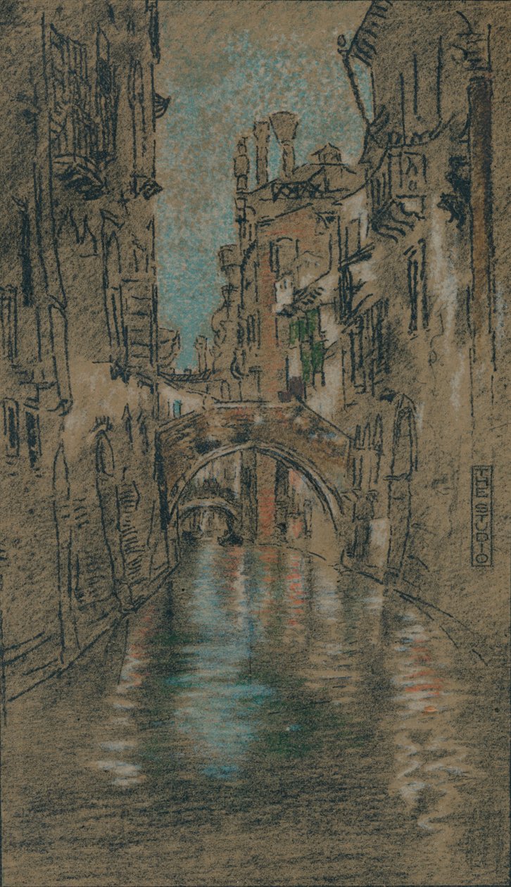威尼斯运河，1880年 作者 詹姆斯·阿博特·麦克尼尔·惠斯勒
