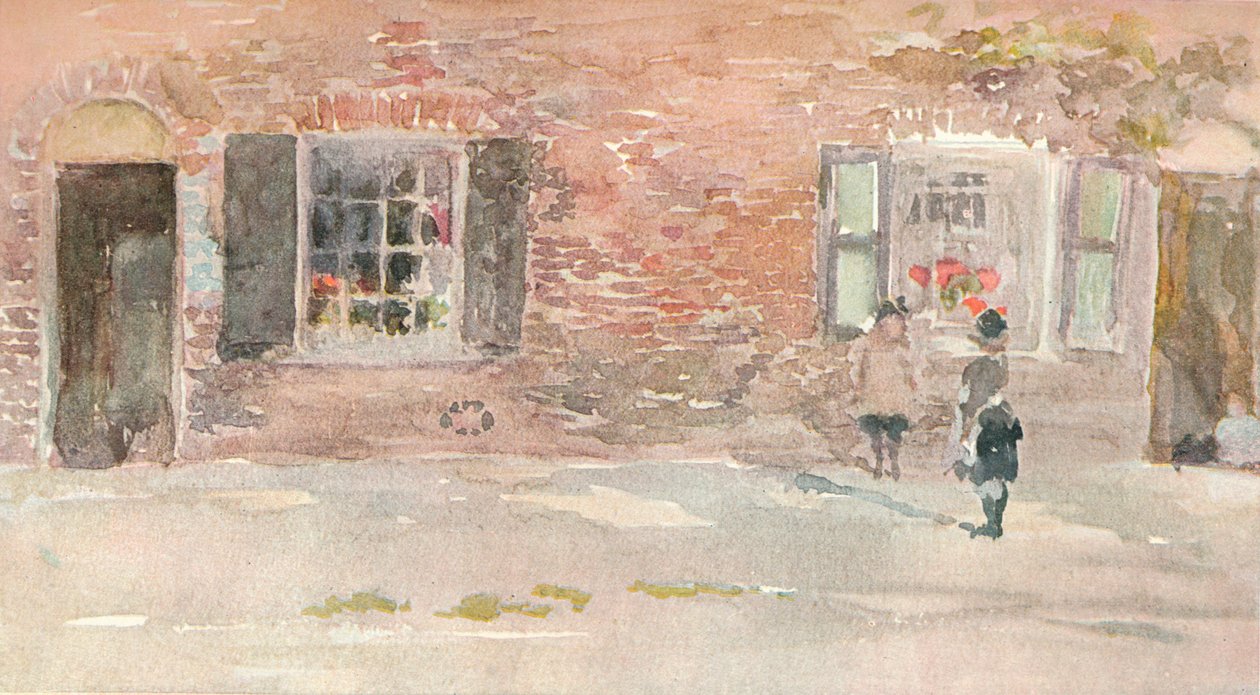 一项研究，摘自J McNeill Whistler的水彩素描，c1880s 1903-1904年。 作者 詹姆斯·阿博特·麦克尼尔·惠斯勒