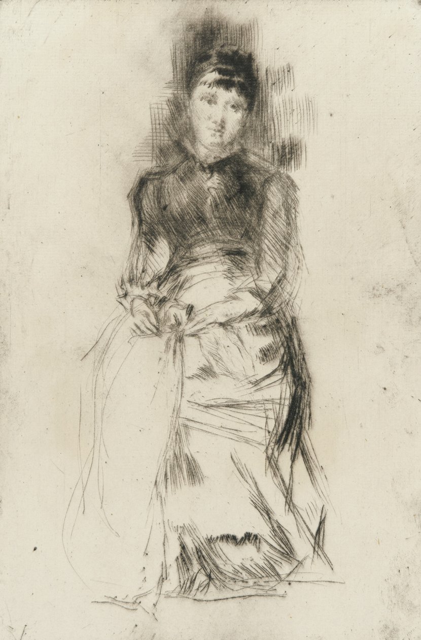 Agnes，c.1873-75（纸上干燥） 作者 詹姆斯·阿博特·麦克尼尔·惠斯勒