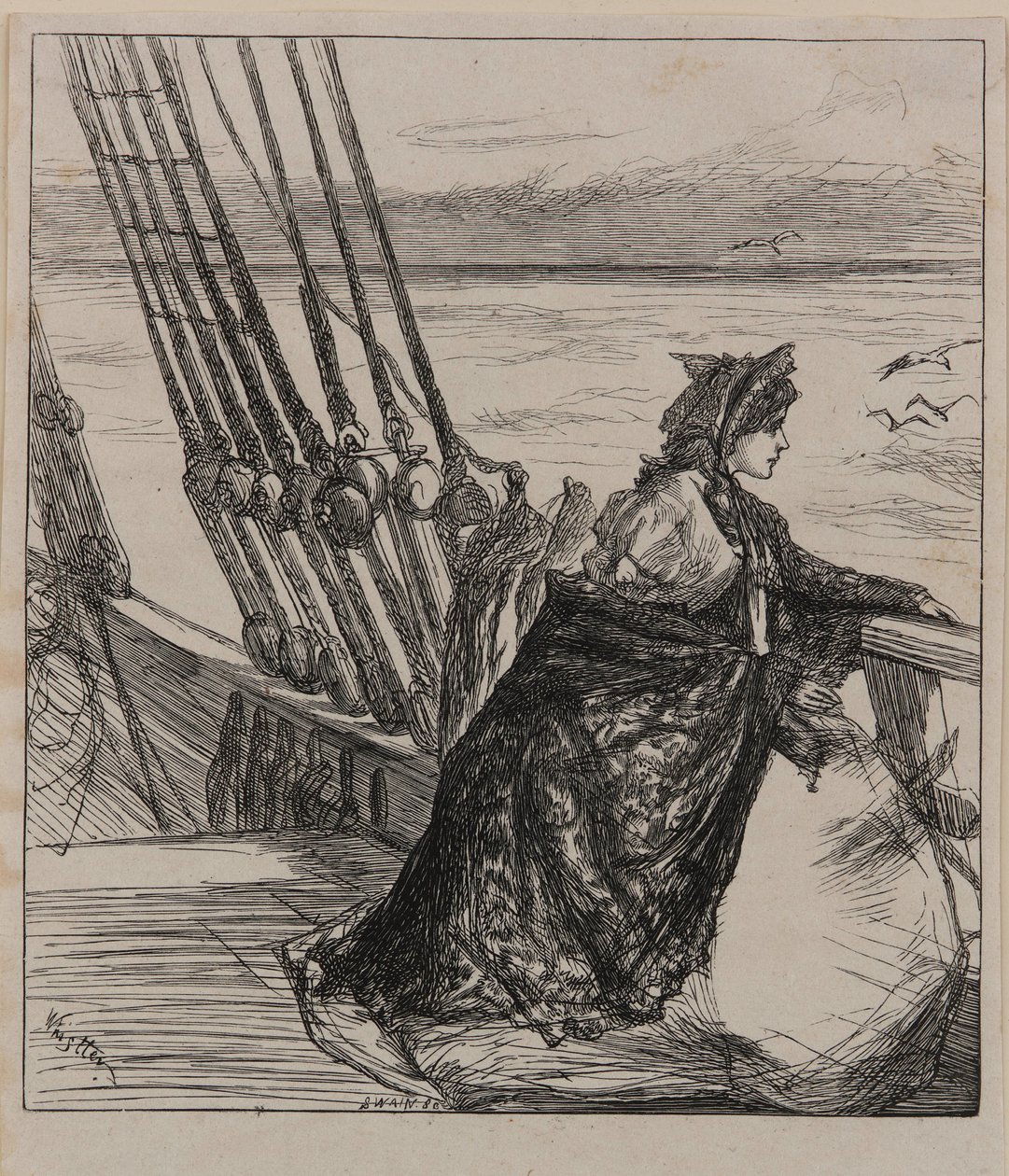 少校的女儿》的插图，1862年。 作者 詹姆斯·阿博特·麦克尼尔·惠斯勒
