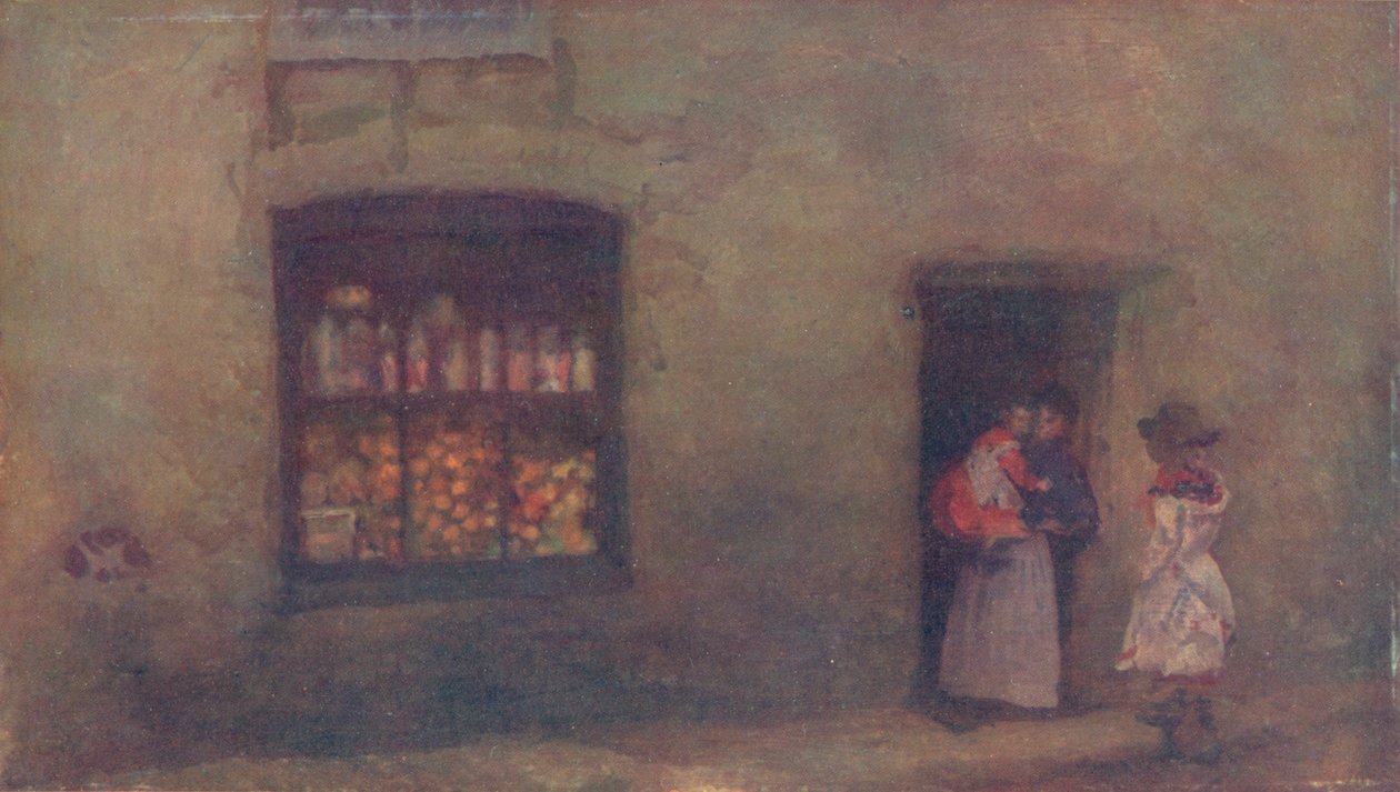橙色笔记：Sweet Shop，1884年，1904年 作者 詹姆斯·阿博特·麦克尼尔·惠斯勒